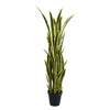 Artificial Snake Plant 150cm - UV Resistant Sansevieria with Yellow Edges