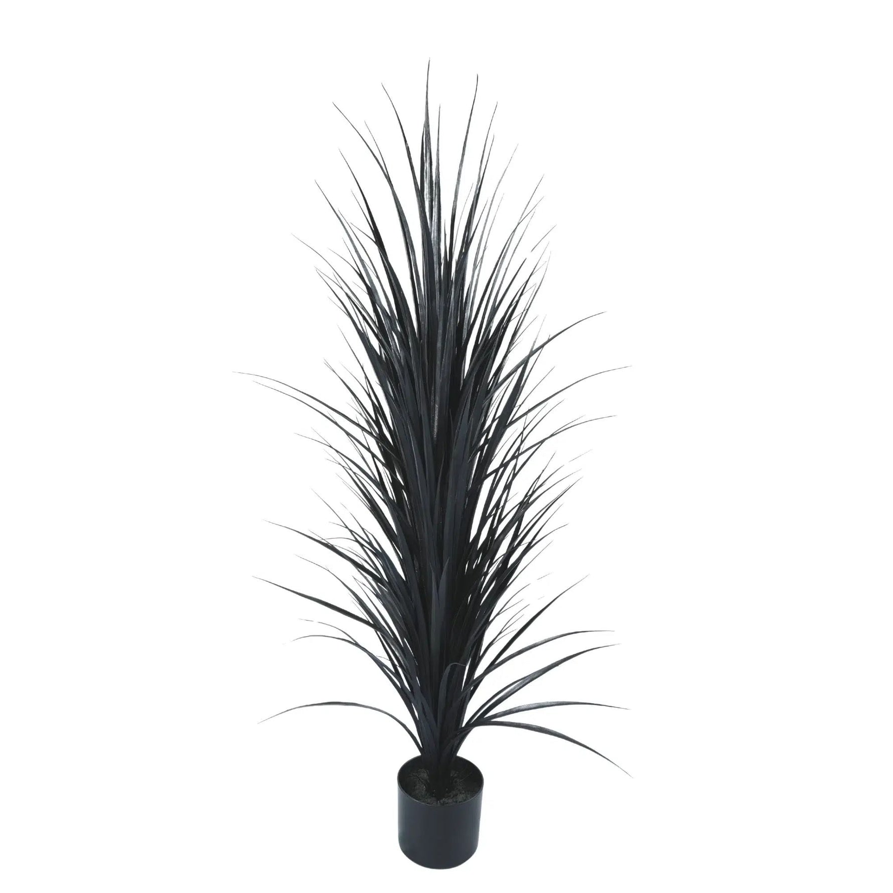 Premium Black Potted Artificial Long Grass (Yucca Grass) 115cm UV Resistant - Designer Vertical Gardens Dracena & Artificial Yucca