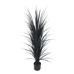 Premium Black Potted Artificial Long Grass (Yucca Grass) 115cm UV Resistant - Designer Vertical Gardens Dracena & Artificial Yucca