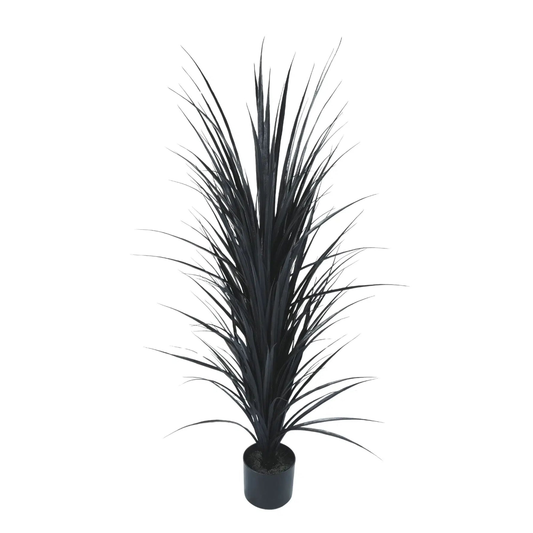 Premium Black Potted Artificial Long Grass (Yucca Grass) 115cm UV Resistant - Designer Vertical Gardens Dracena & Artificial Yucca