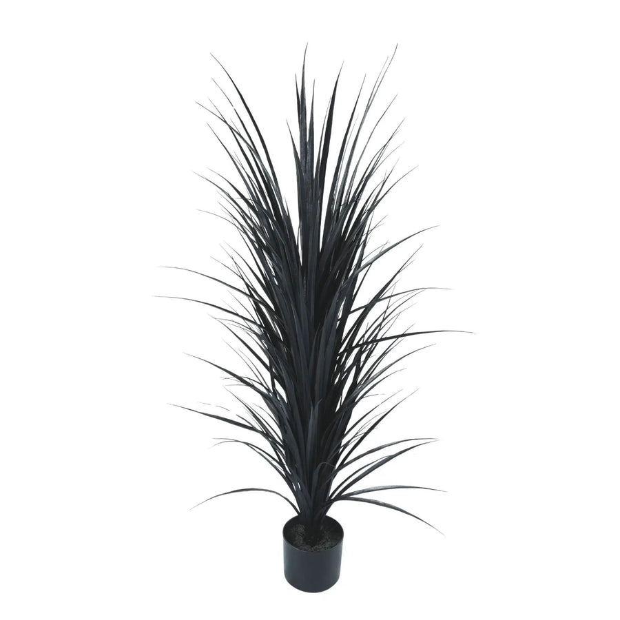 Artificial Black Yucca Grass 115cm - UV Resistant Premium Potted Plant