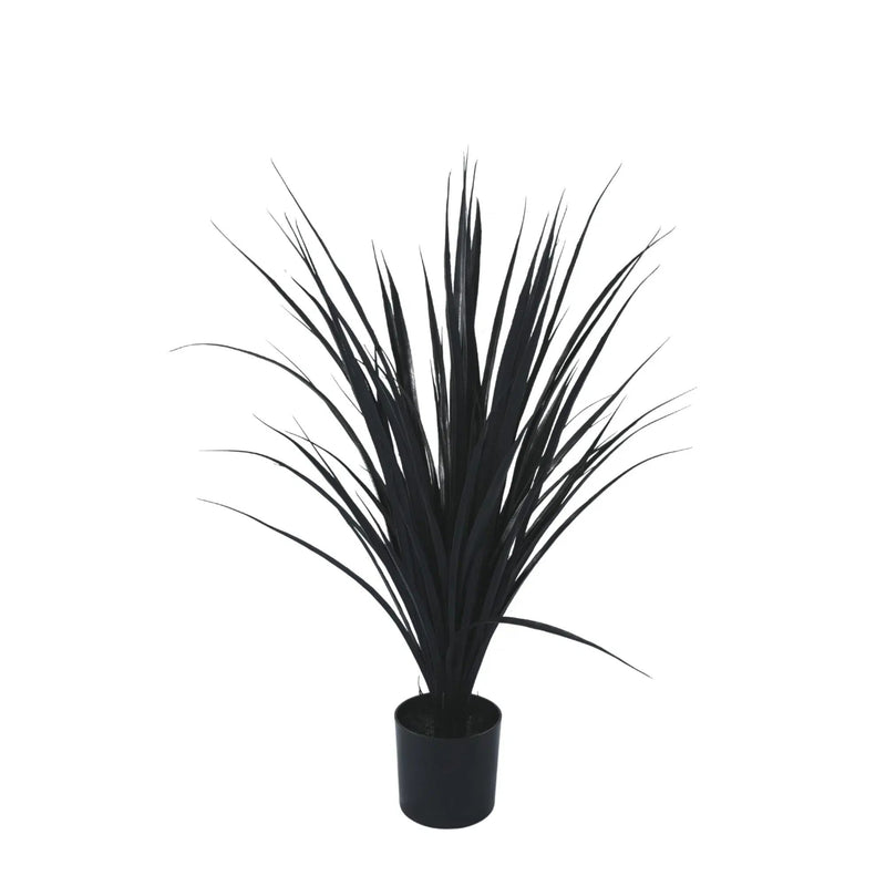 Premium Black Potted Artificial Long Grass (Yucca Grass) 75cm UV Resistant - Designer Vertical Gardens Dracena & Artificial Yucca