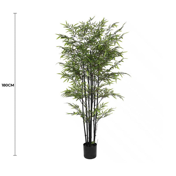 Premium Dense Artificial Black Bamboo 180cm — gallery image 7