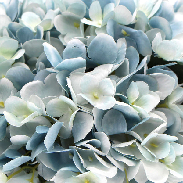 Premium Faux Hydrangea With Glass Vase (Artificial Flowering Blue Hydrangea) 23cm — gallery image 6