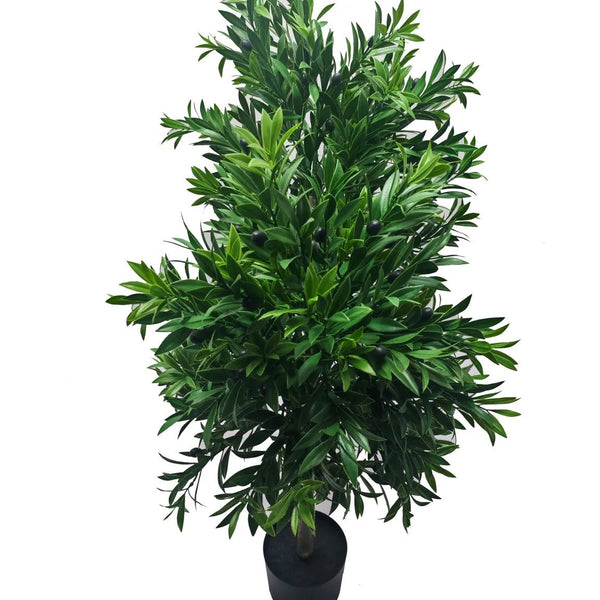 Artificial Olive Tree 130cm - UV Resistant Mediterranean Plant - image 2