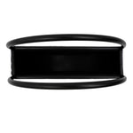 Black rubber band on a white background