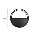 Premium Floating Half Moon / Semi Circle Metal Wall Planter | Onyx Black 45cm - Designer Vertical Gardens artificial green wall installation Installation Equipment