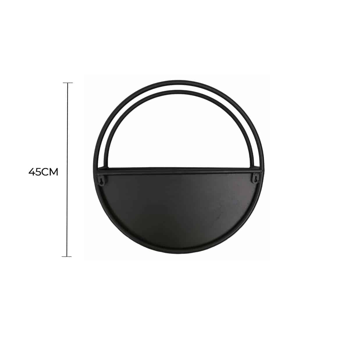 Premium Floating Half Moon / Semi Circle Metal Wall Planter | Onyx Black 45cm - Designer Vertical Gardens artificial green wall installation Installation Equipment
