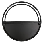Premium Floating Half Moon / Semi Circle Metal Wall Planter | Onyx Black 45cm - Designer Vertical Gardens artificial green wall installation Installation Equipment