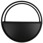 Premium Floating Half Moon / Semi Circle Metal Wall Planter | Onyx Black 45cm - Designer Vertical Gardens artificial green wall installation Installation Equipment