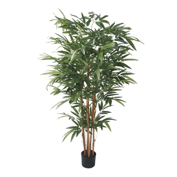 Artificial Bamboo Plant 150cm - Premium Two-Tone Green with Real Canes - image 3