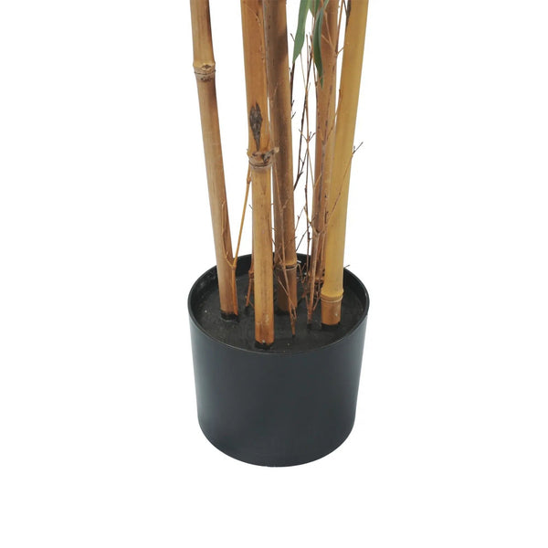 Artificial Bamboo Plant 150cm - Premium Two-Tone Green with Real Canes — detail view