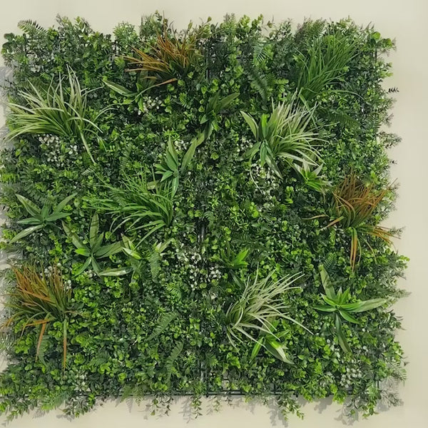 Wild Tropics Artificial Green Wall 1m x 1m - UVTEX Certified UV Resistant - video 14