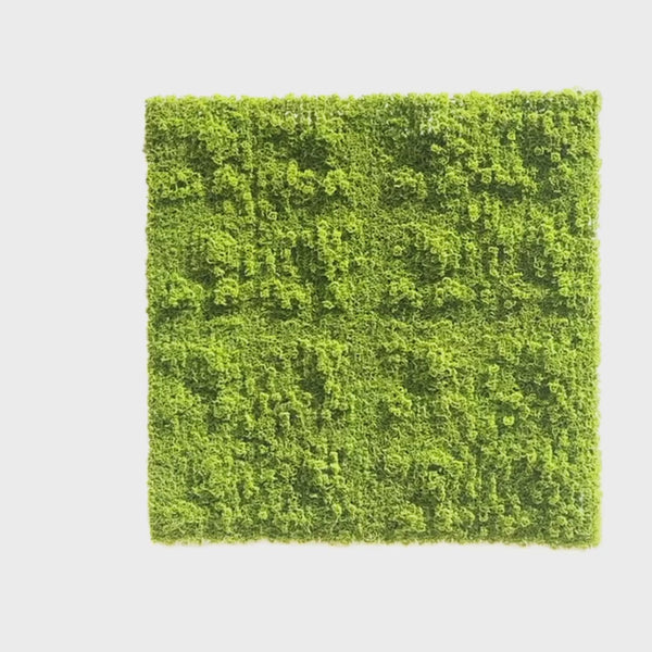 Luxury Fresh Natural Green Artificial Moss Wall Panel 1m x 1m – SGS UV Resistant - video 3