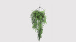 Artificial Hanging Lace Fern Garland featuring lifelike green foliage, UV resistant and fire rated artificial hanging plant suitable for patios, balconies, vertical gardens, offices, and hospitality venue