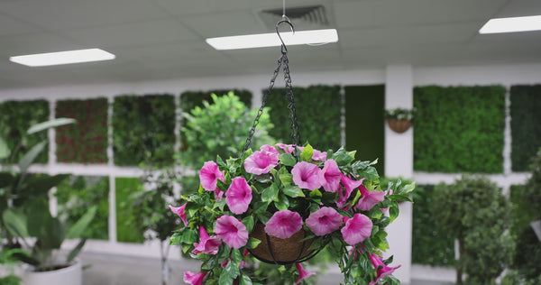 Artificial Petunia Hanging Basket UV Resistant 28cm — video thumbnail