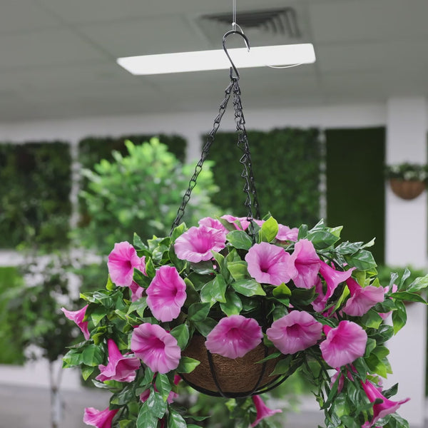 Artificial Petunia Hanging Basket UV Resistant 28cm - video 2