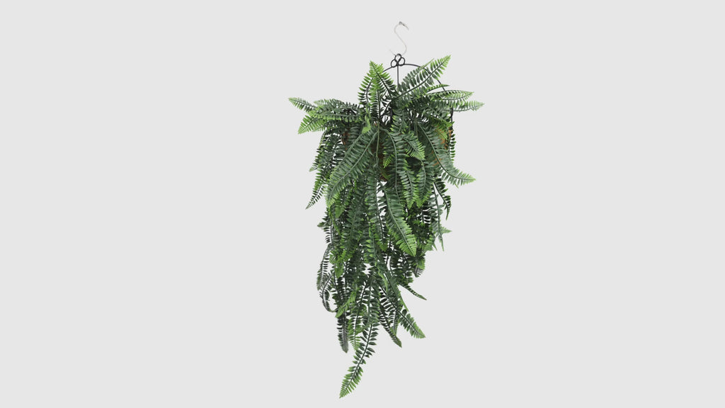 Artificial Hanging Boston Fern Garland – UV Resistant & Fire Rated (27cm x 84cm)