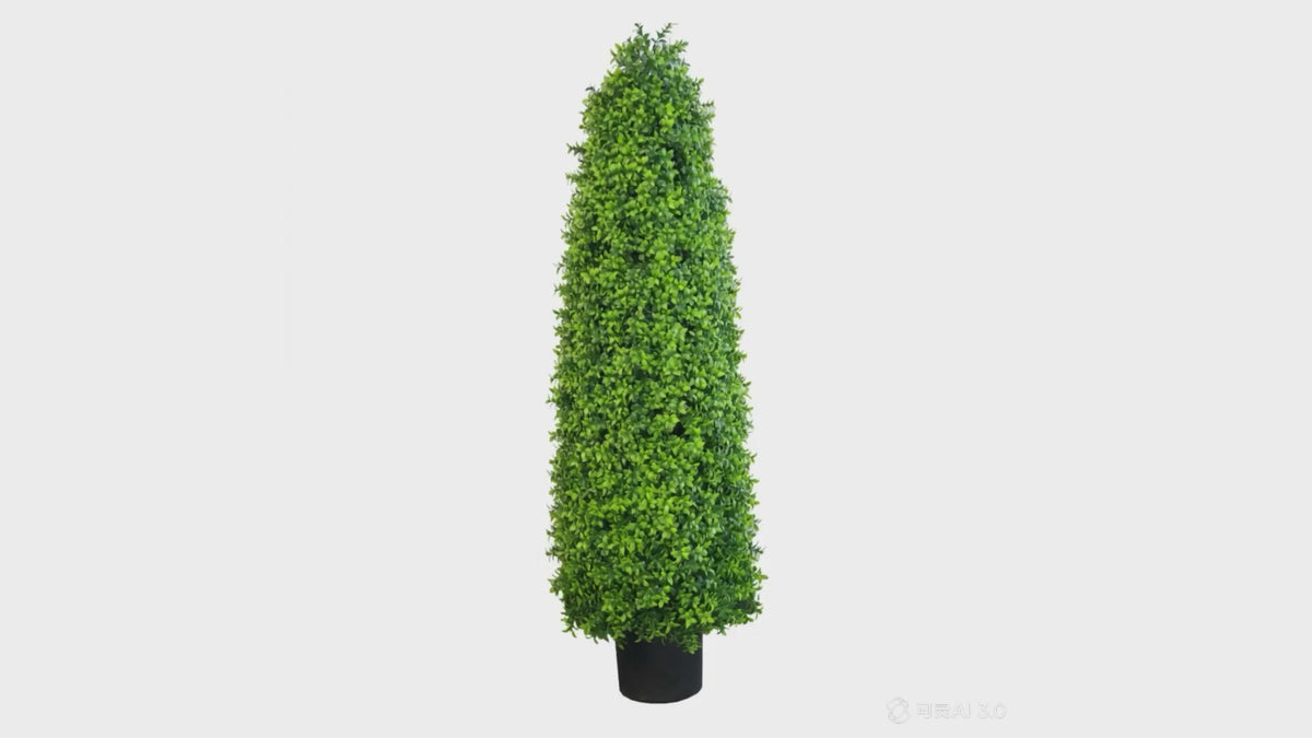 artificial bright buxus tree 120cm - rotating product video