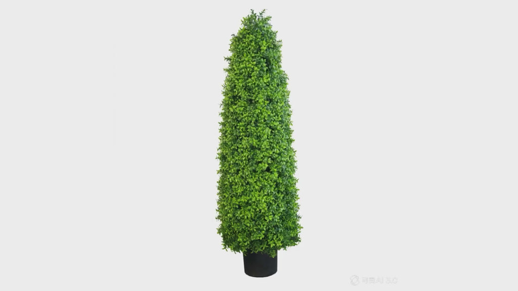 artificial bright buxus tree 120cm - rotating product video