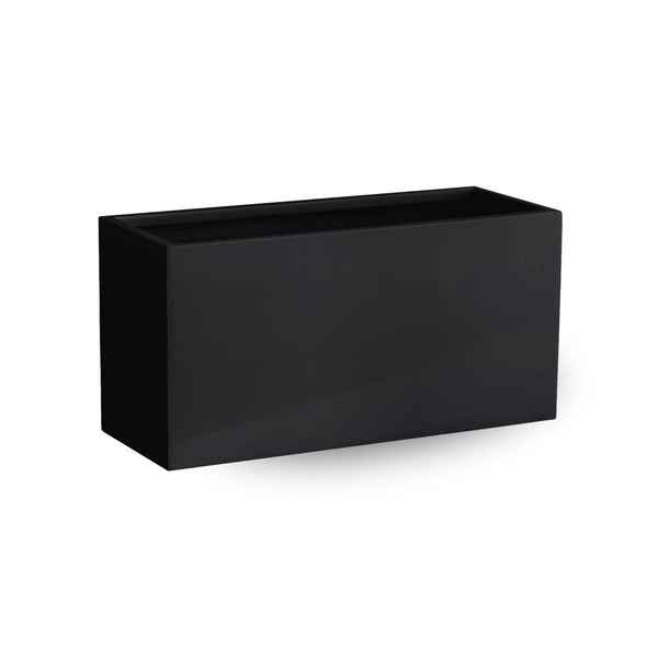 Luxury Rectangular Trough Planter Set of 3 | Matt Black & White | Premium Pot Range — gallery image 10