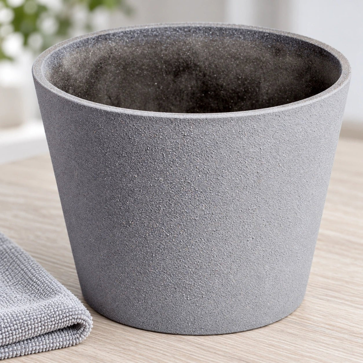 Rendered Grey Planter Pot 25cm - Designer Vertical Gardens Pots