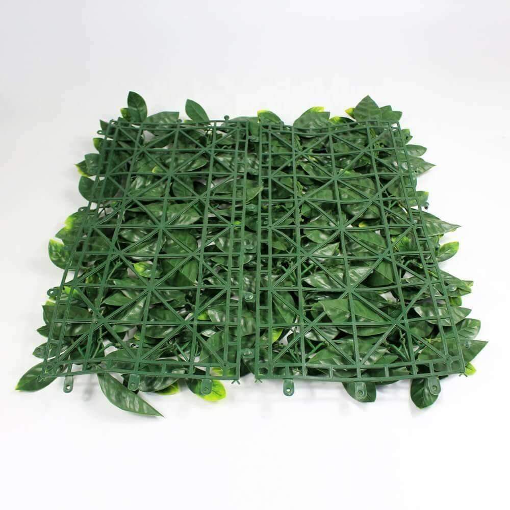 Sample - Lemon Leaf Artificial Hedge Panel (25cm x 25cm) - Designer Vertical Gardens artificial garden wall plants artificial green wall australia