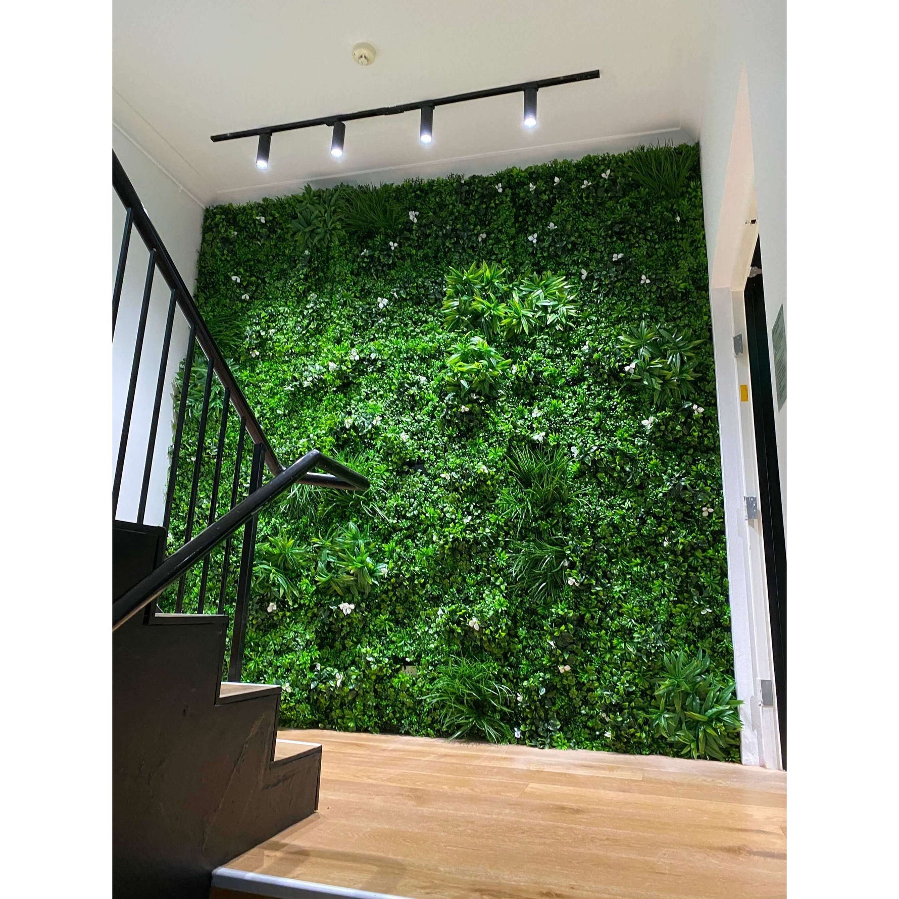 Sample - White Lily Artificial Vertical Garden Panel (25cm x 25cm) - Designer Vertical Gardens artificial garden wall plants artificial green wall australia