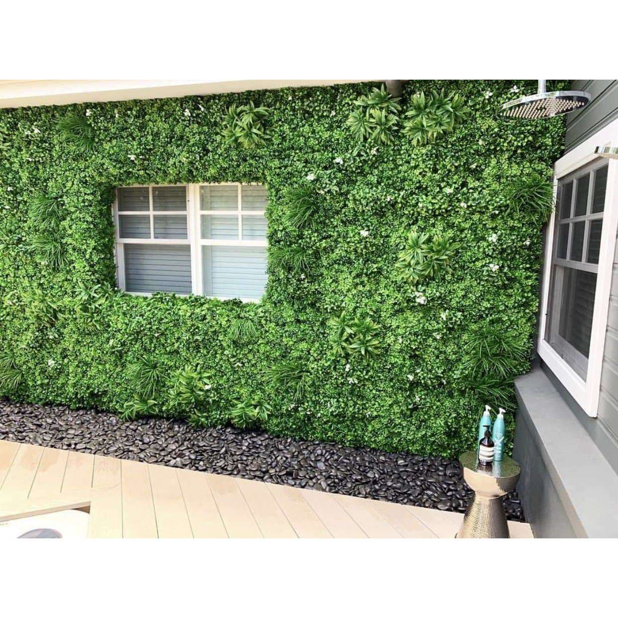 Sample - White Lily Artificial Vertical Garden Panel (25cm x 25cm) - Designer Vertical Gardens artificial garden wall plants artificial green wall australia