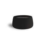 Black planter on a white background
