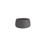Gray planter pot on a white background