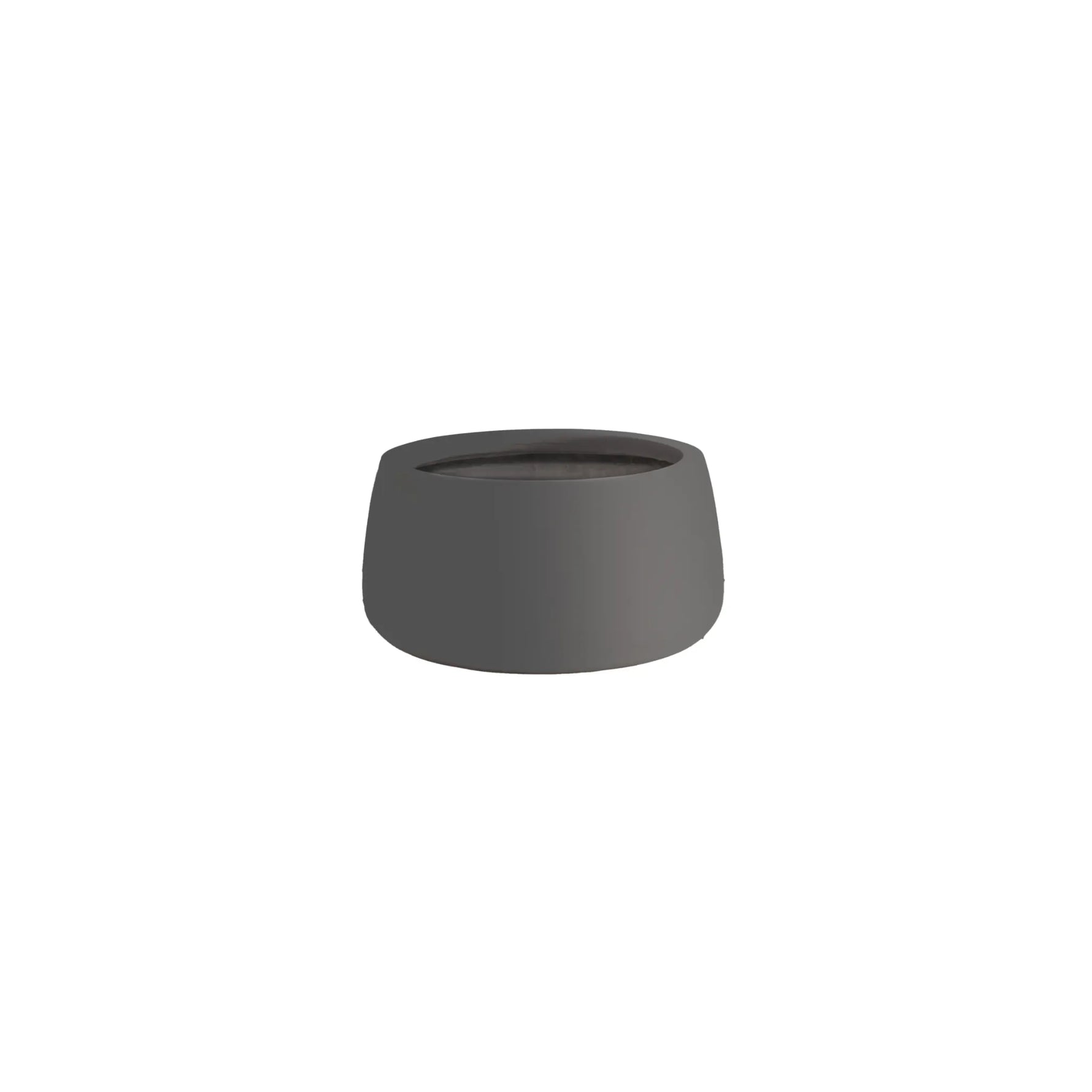 Gray planter pot on a white background