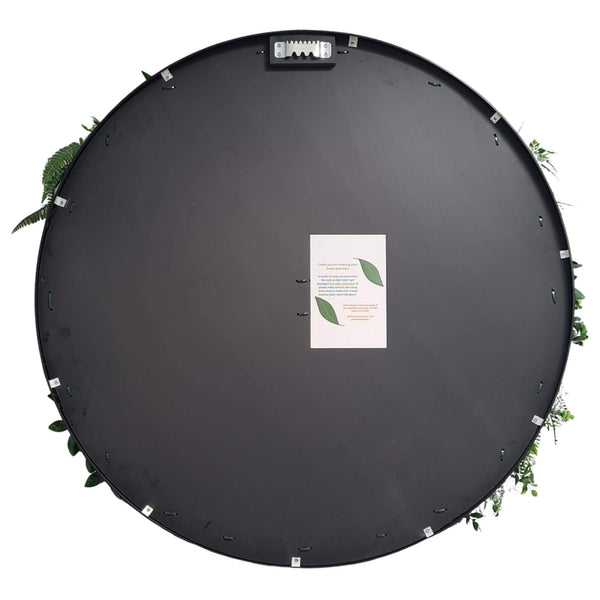 Slimline Artificial Green Wall Disc Art 50cm Grassy Fern Fields UV Resistant (Black) — gallery image 6