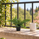 Small Potted Artificial Dark Green Fern Plant UV Resistant 20cm - Designer Vertical Gardens Artificial Shrubs and Small plants Artificial Trees