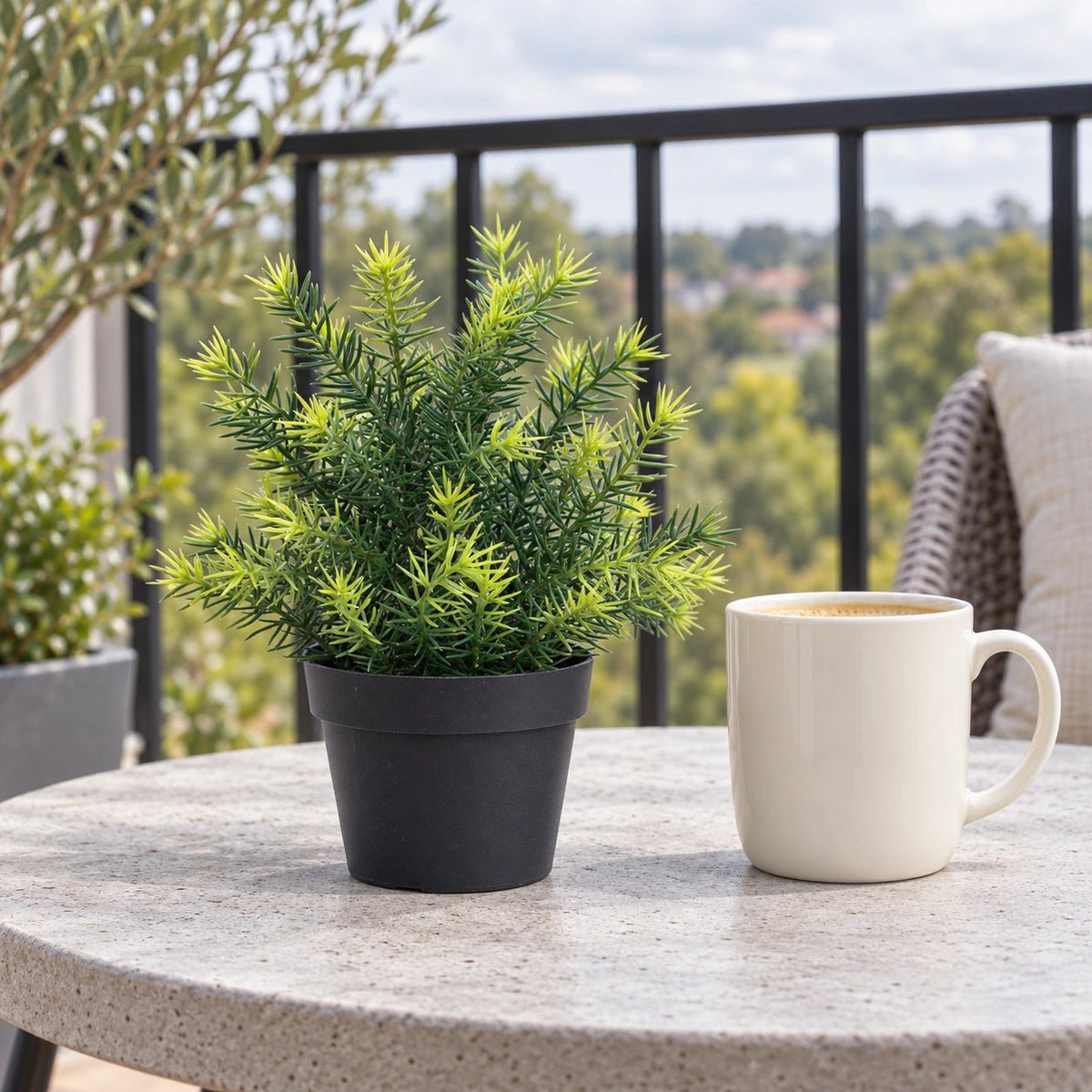 Small Potted Artificial Native Grass Plant UV Resistant 20cm - Designer Vertical Gardens Artificial Shrubs and Small plants Artificial Trees