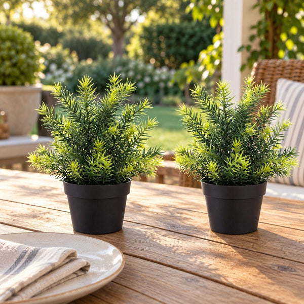 Small Potted Artificial Native Grass Plant UV Resistant 20cm — gallery image 3
