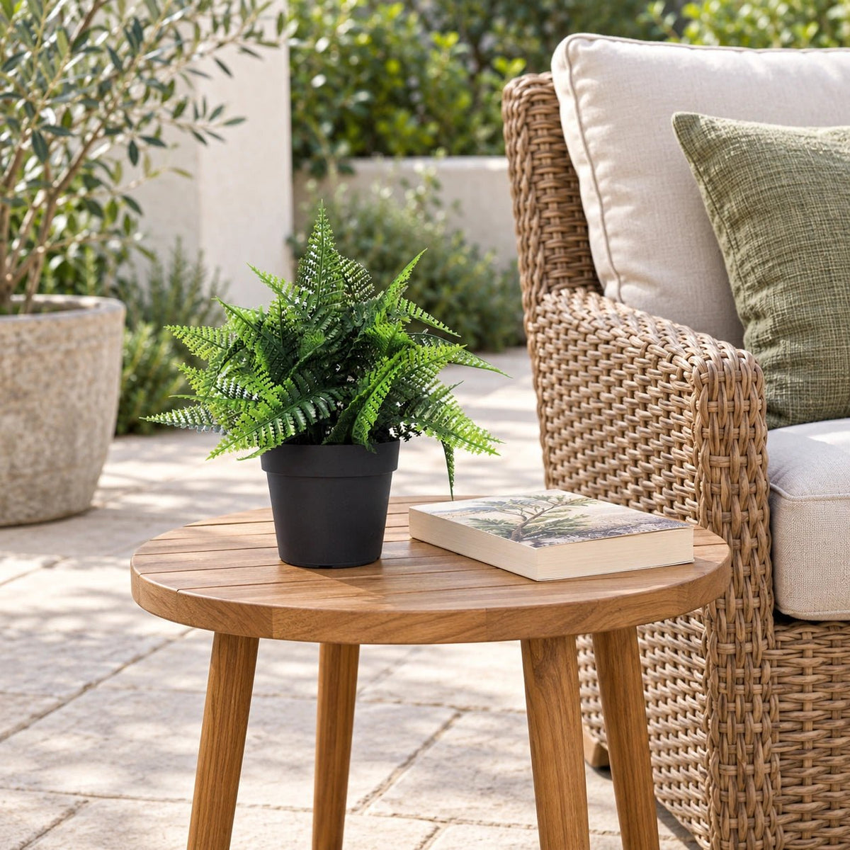 Small Potted Artificial Persa Boston Fern Plant UV Resistant 20cm - Designer Vertical Gardens Artificial Plants in Pots Artificial Shrubs and Small plants