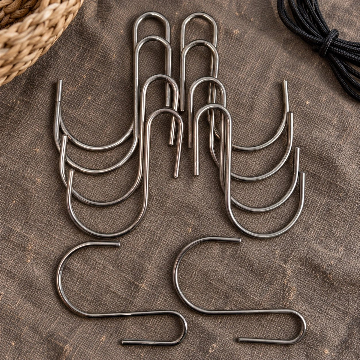Stainless Steel Hanging Hooks 9cm x 7cm 10 Pieces - Designer Vertical Gardens Installation Equipment