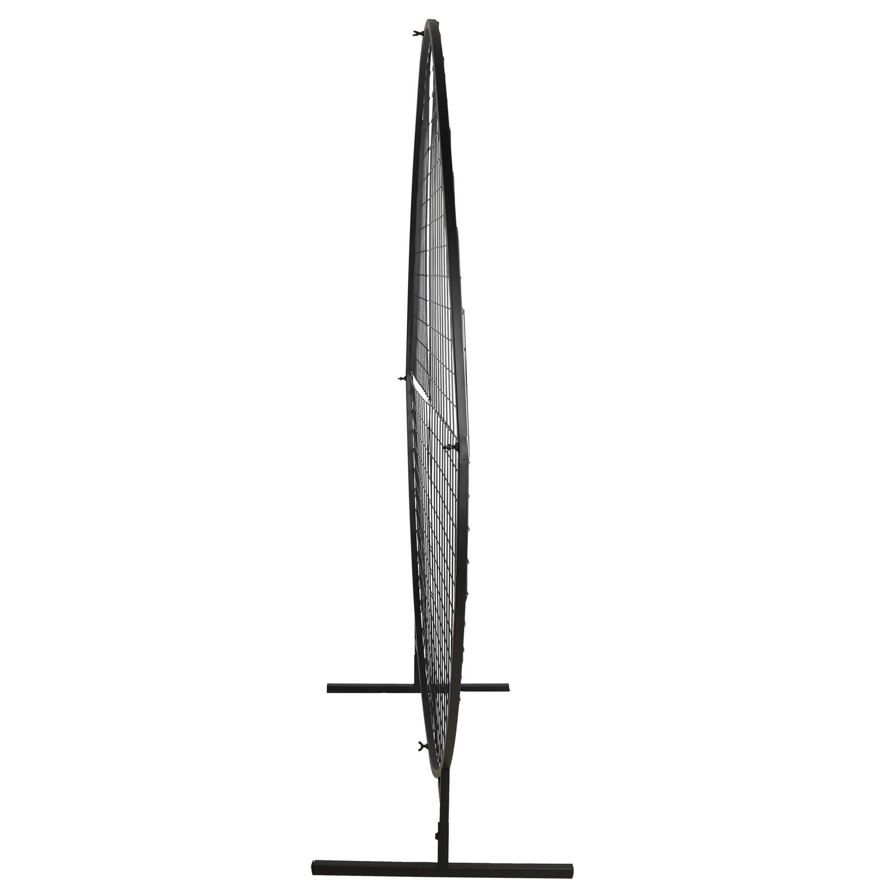 Black and white volleyball net on a white background
