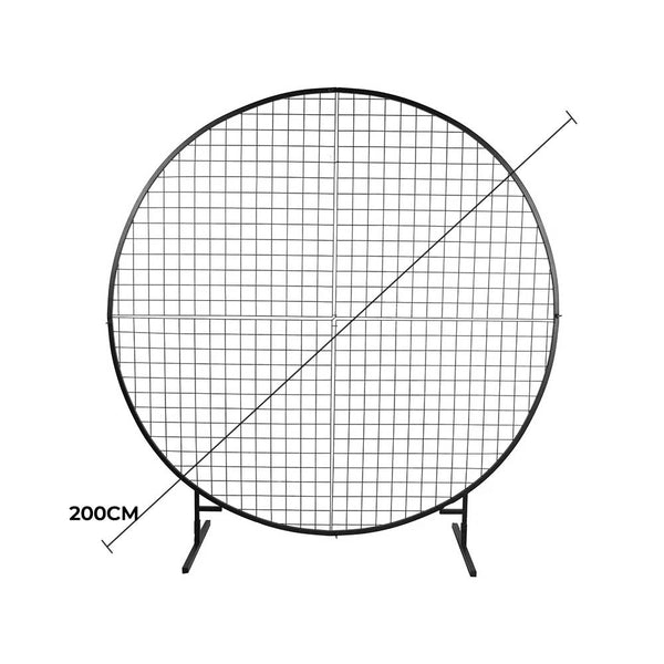 Sturdy Circular Flower Wall / Event Stand 200cm Diameter (Black Frame) — gallery image 3