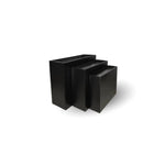 Tal Luxury Rectangular Trough Planter Set of 3 | Matt Black & White | Premium Pot Range - Designer Vertical Gardens