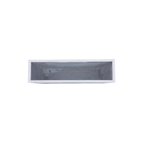 Tal  Luxury Rectangular Trough Planter Set of 3 | Matt Black & White | Premium Pot Range — gallery image 11