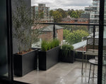 Tal Luxury Rectangular Trough Planter Set of 3 | Matt Black & White | Premium Pot Range - Designer Vertical Gardens