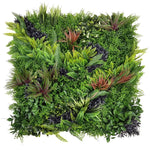 Tropical Hideaway artificial green wall panel 1m x 1m, front