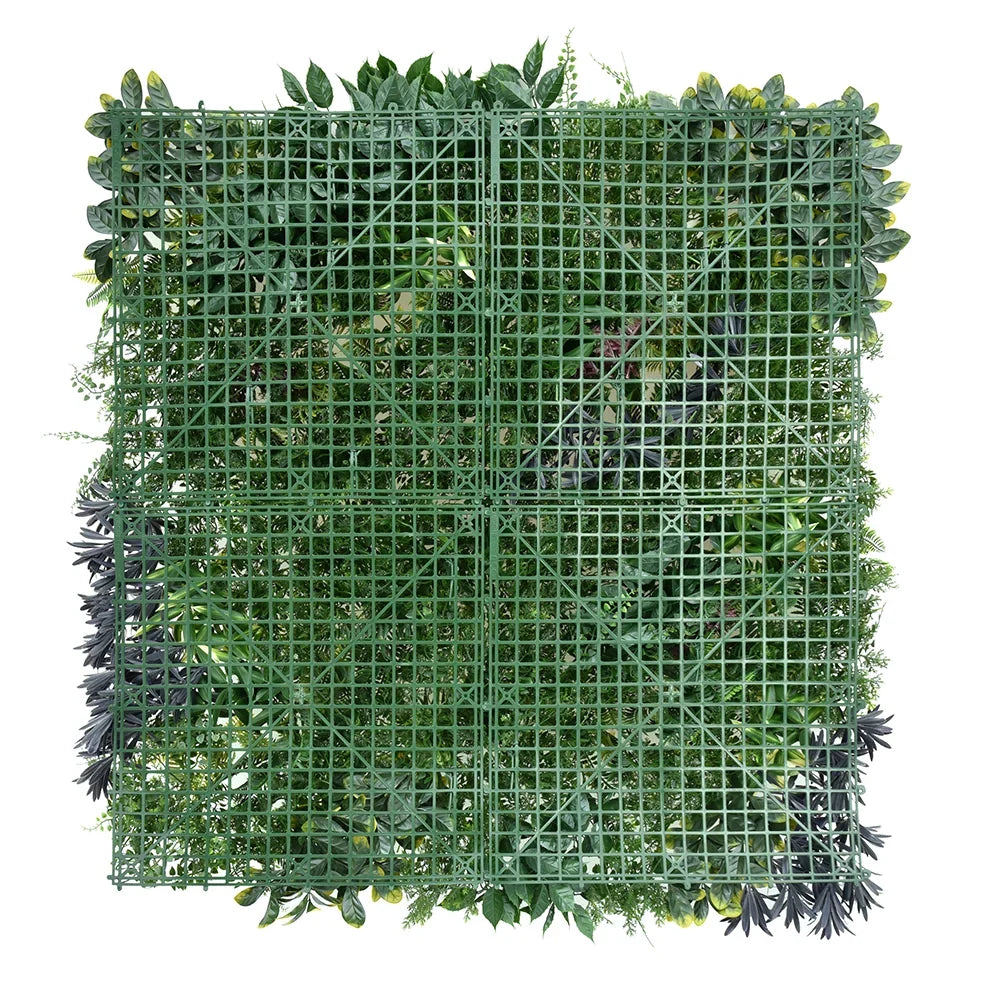Tropical Hideaway artificial green wall panel 1m x 1m, backing
