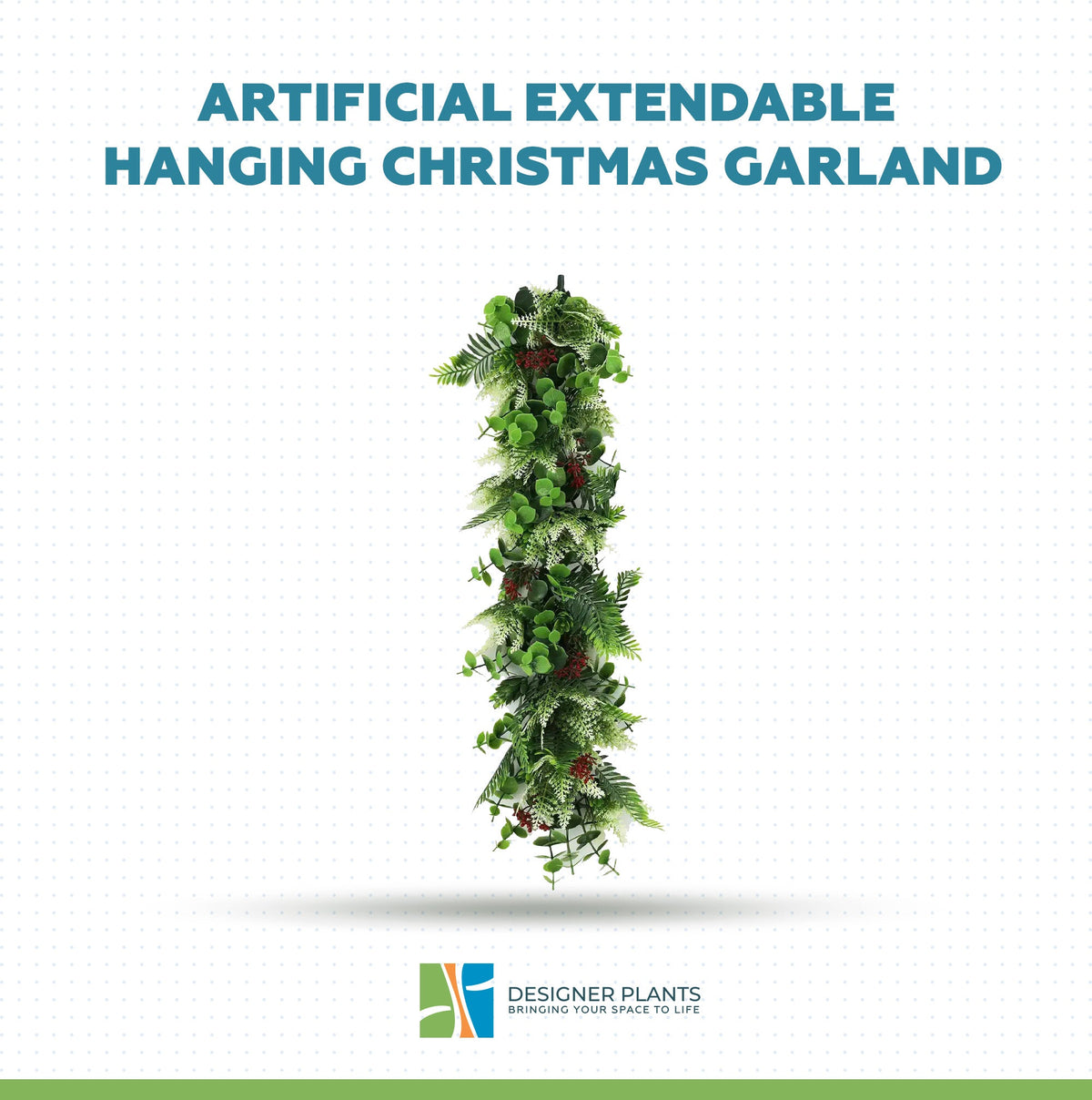 UV Extendable Hanging Christmas Garland - 55cm — gallery image