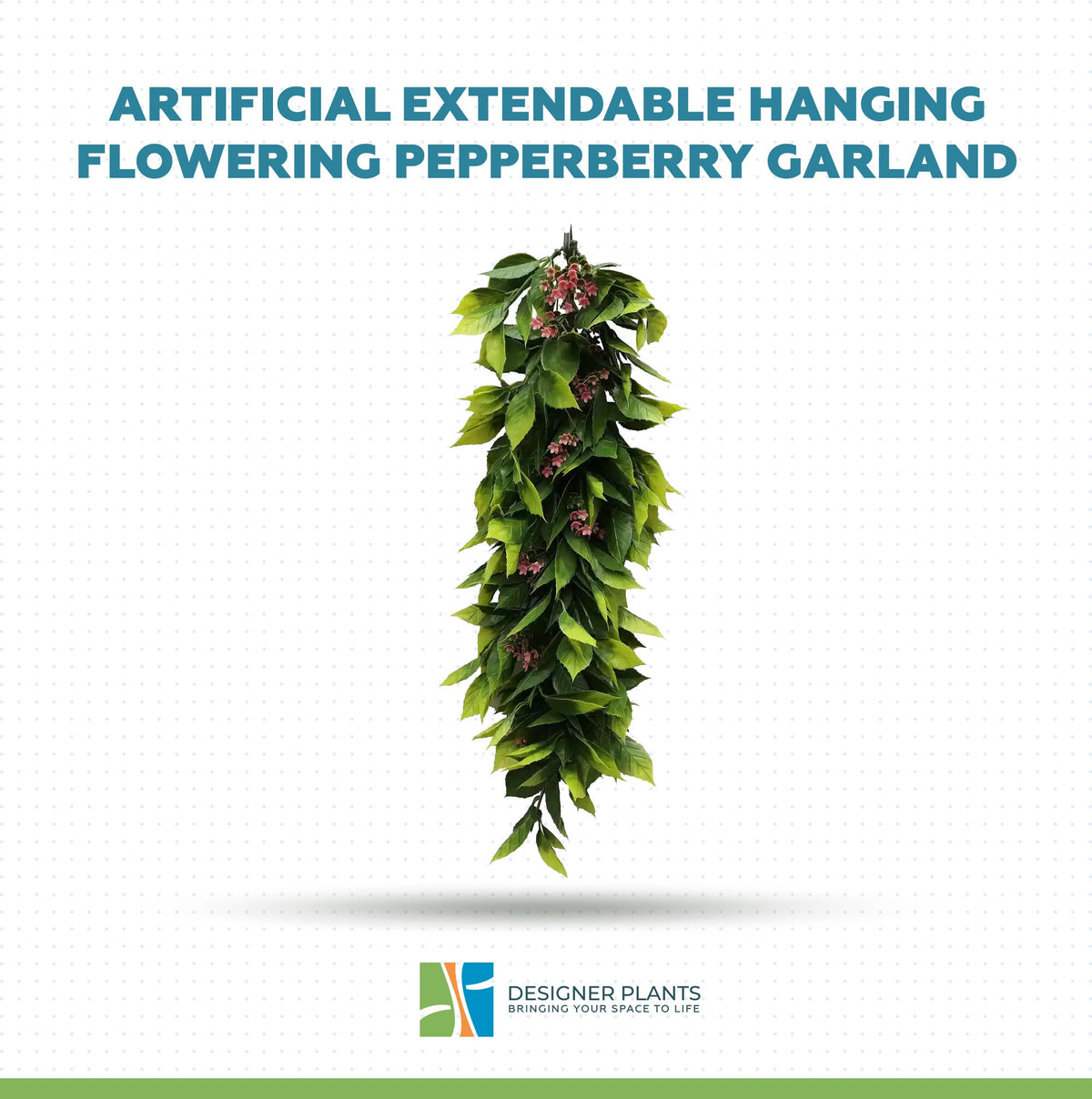 UV Extendable Hanging Flowering Pepperberry Garland - 55cm — gallery image