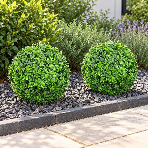 UV Resistant Artificial Topiary Ball (Buxus) 28cm — gallery image 6