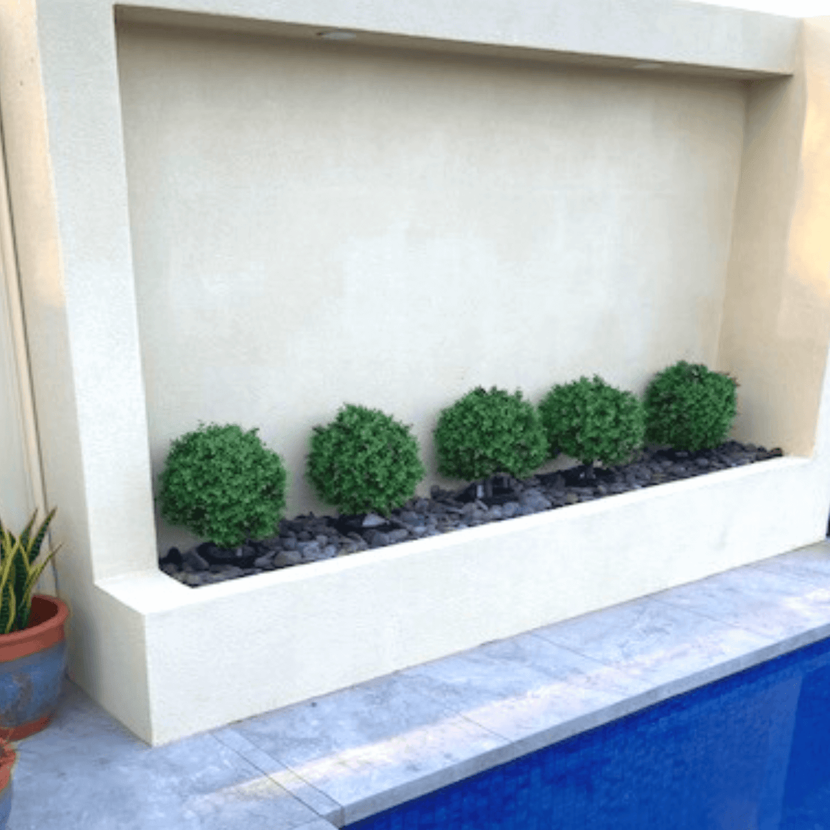 UV Resistant Artificial Topiary Shrub (Hedyotis) 50CM Mixed Green — gallery image