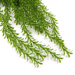 Artificial green foliage on a white background